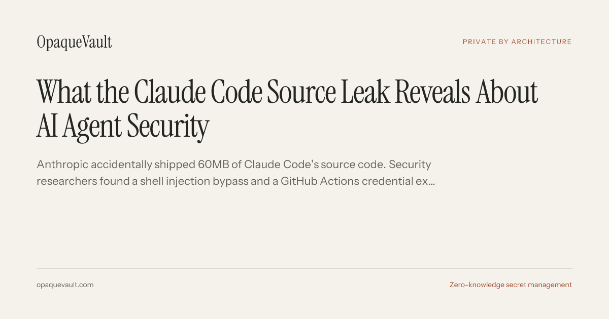 What the Claude Code Source Leak Reveals About AI Agent Security ...